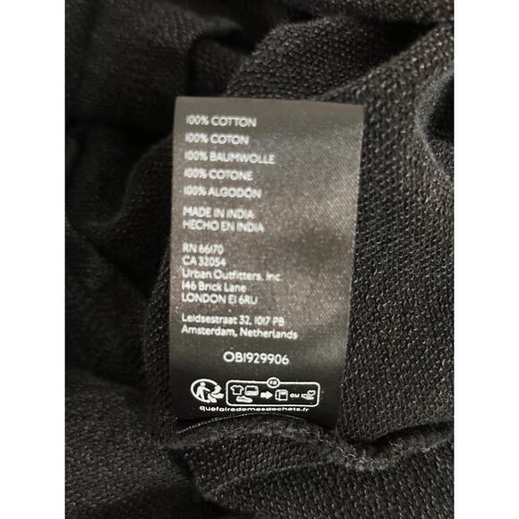 Pilcro Black Pleated Distressed Cotton Boxy Sweatshirt XL - Picture 8 of 8
